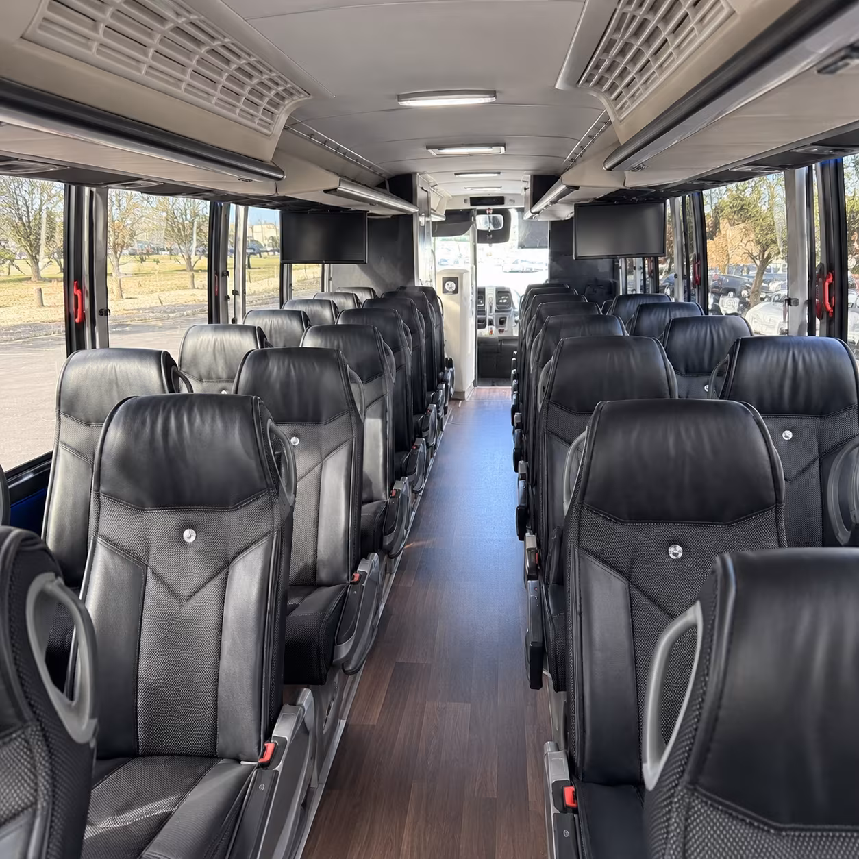 charter buses for large prom groups heading to armleder park