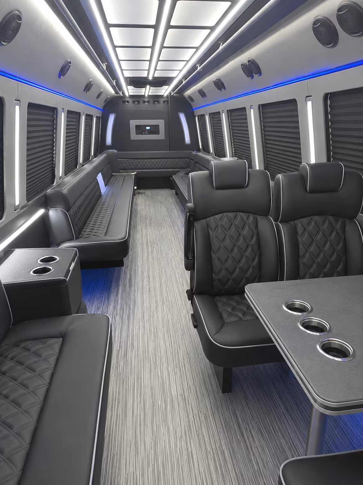 cincinnati 25 passenger party bus inside