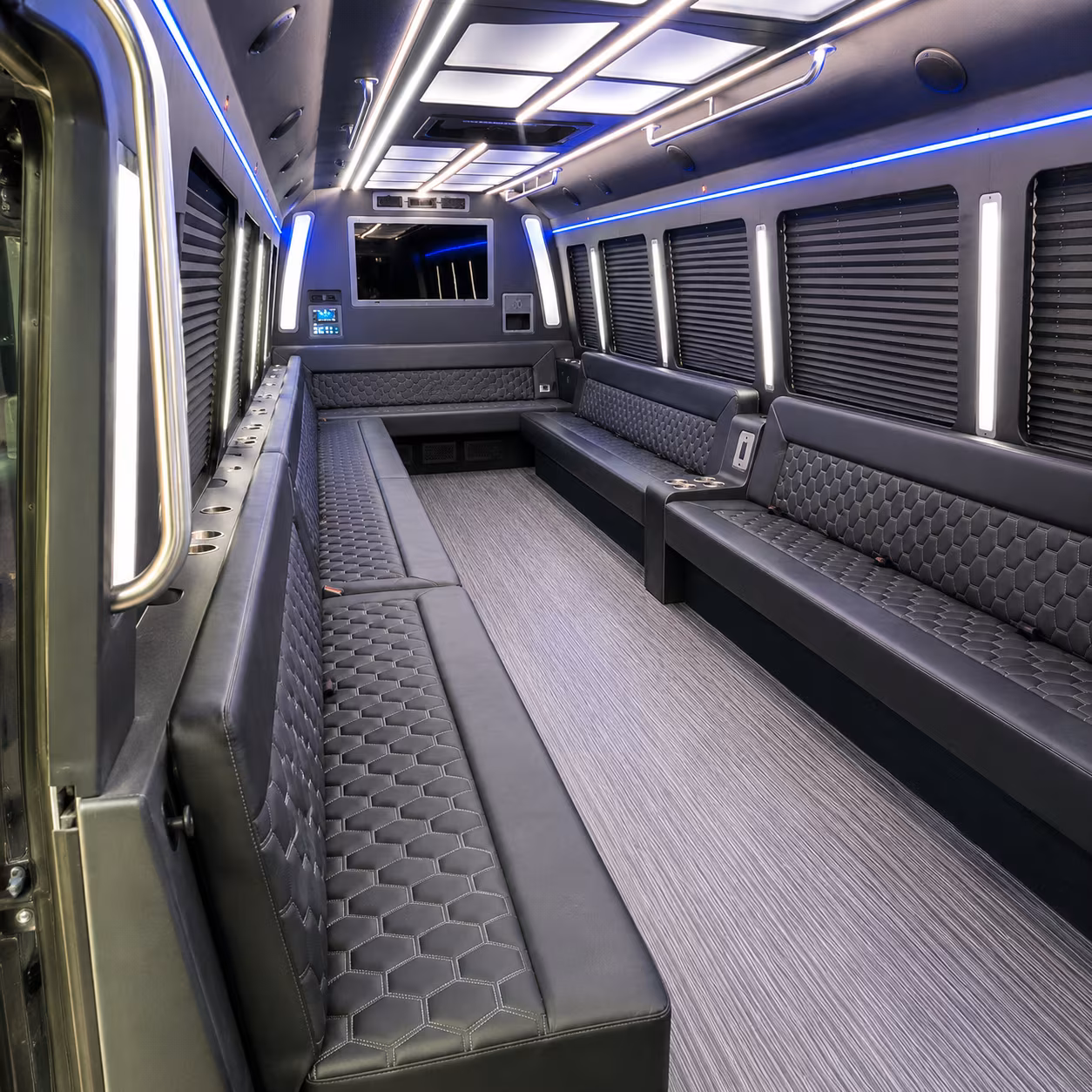 cincinnati 40 passenger party bus interior