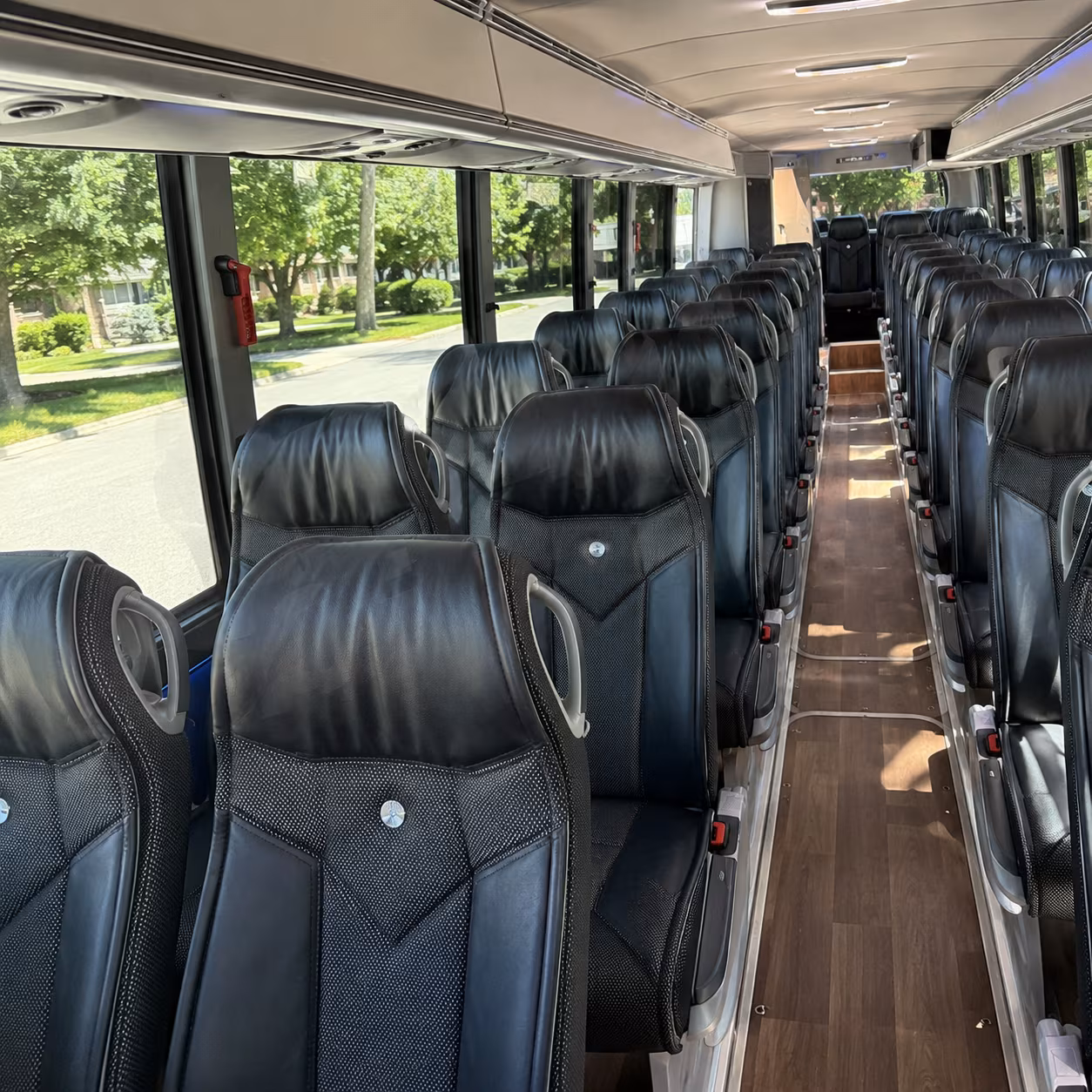 cincinnati 56 passenger charter bus interior